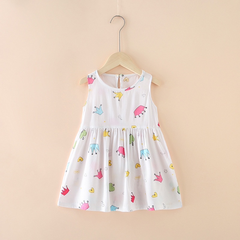 Dress Rempel Cute Anak Tanpa Lengan SD038 Premium Import - Gambar 4