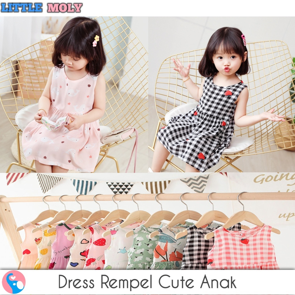 Dress Rempel Cute Anak Tanpa Lengan SD038 Premium Import