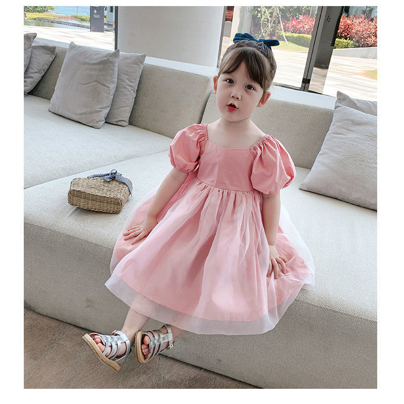 LITTLE MOLY Dress Party Pink Color Anak SD005 Premium Import - Gambar 3