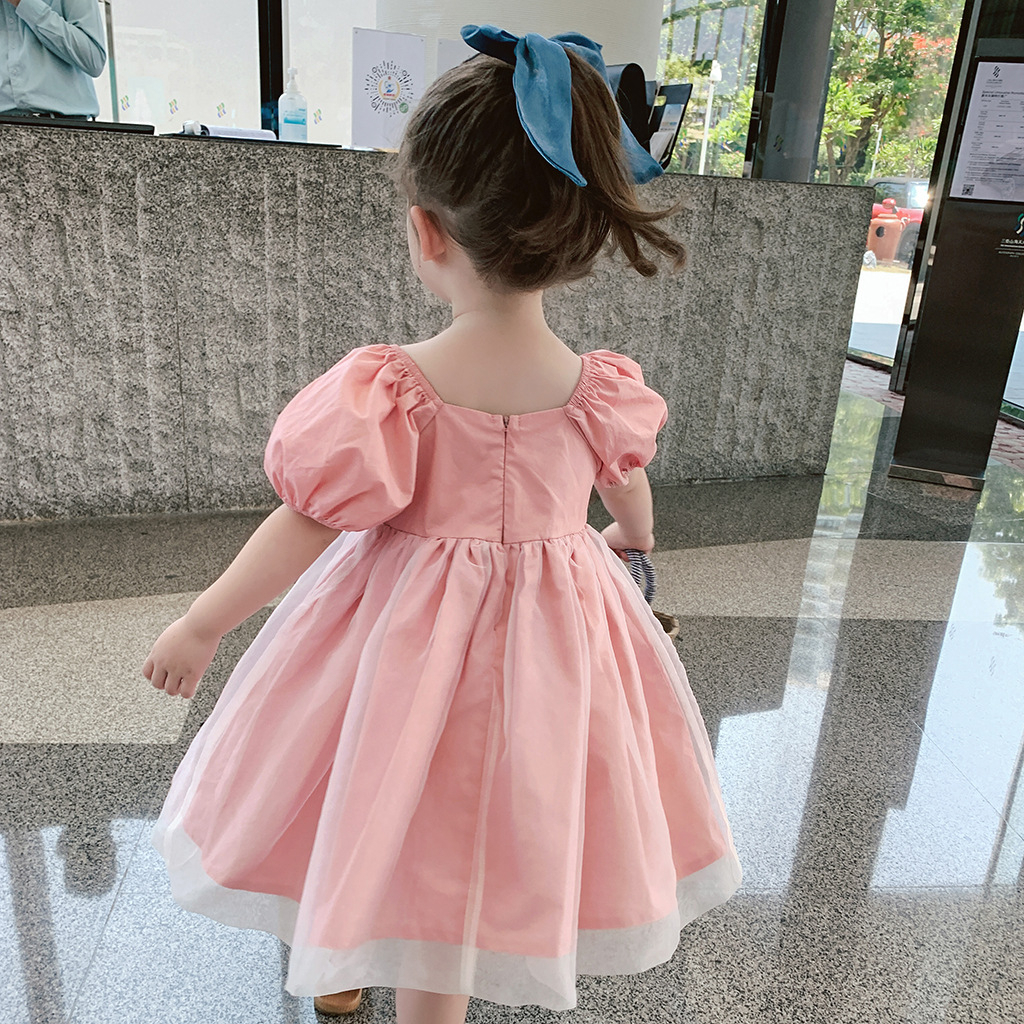 LITTLE MOLY Dress Party Pink Color Anak SD005 Premium Import - Gambar 4