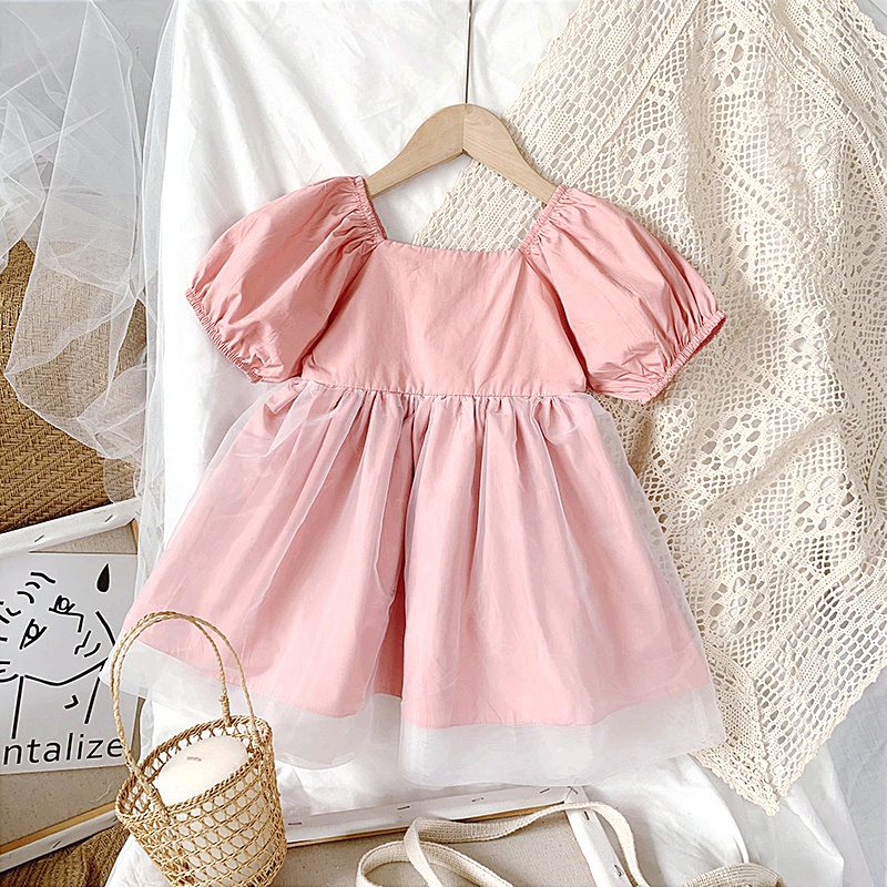 LITTLE MOLY Dress Party Pink Color Anak SD005 Premium Import - Gambar 5