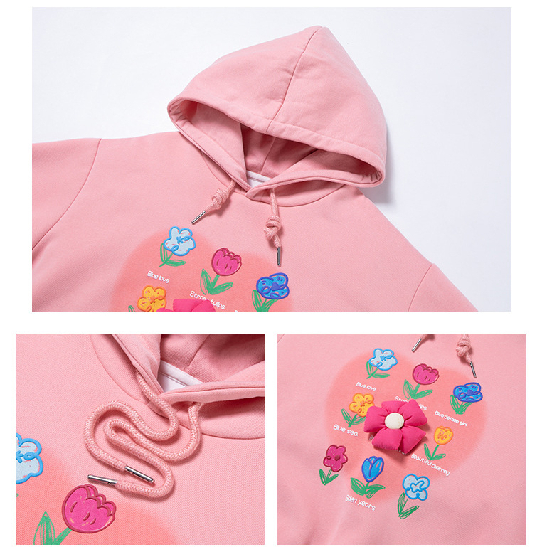 Little Moly Sweater Anak Perempuan 3D Flowers Premium Import SW001 - Gambar 4