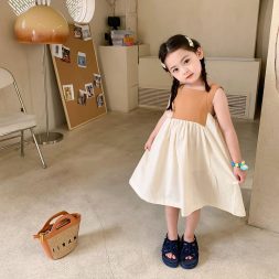 Little Moly Dress Summer Drawstring Ribbon Anak Korea Style Premium SD091