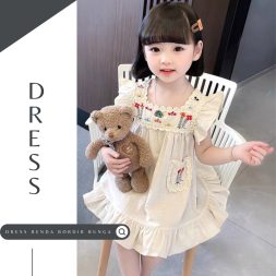 Dress Renda Bordir Bunga SD002 SD002A I Dress Anak-Anak Import