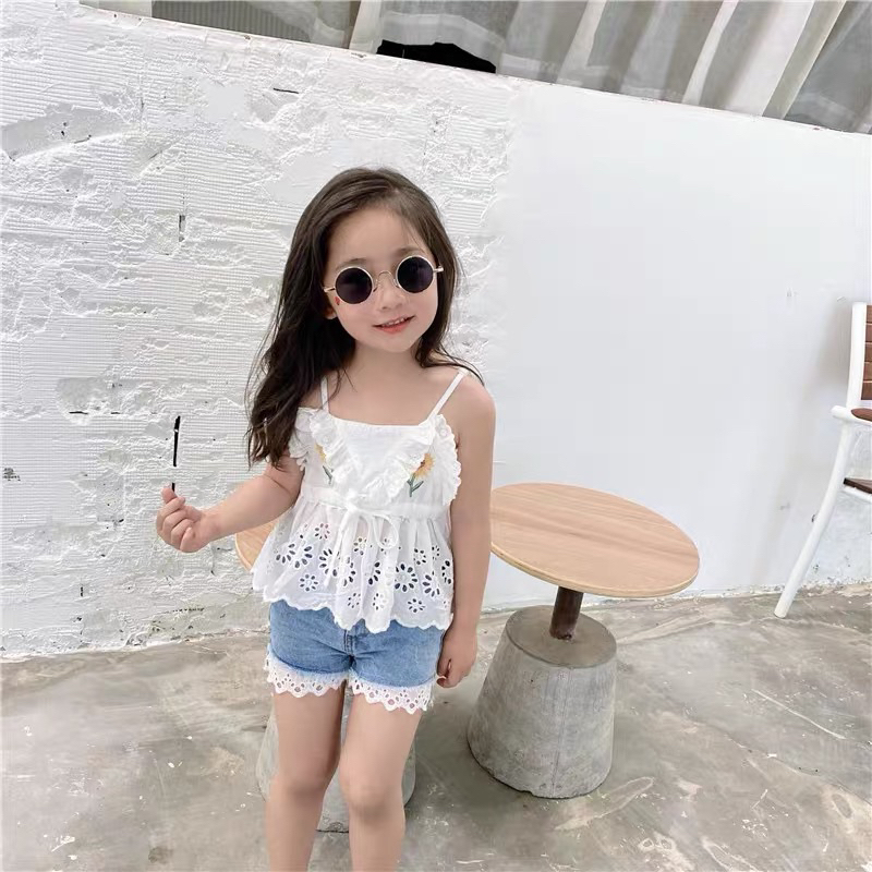 Little Moly SBC037 Setelan Sunflower Lace Anak Perempuan Korea Style Premium Import