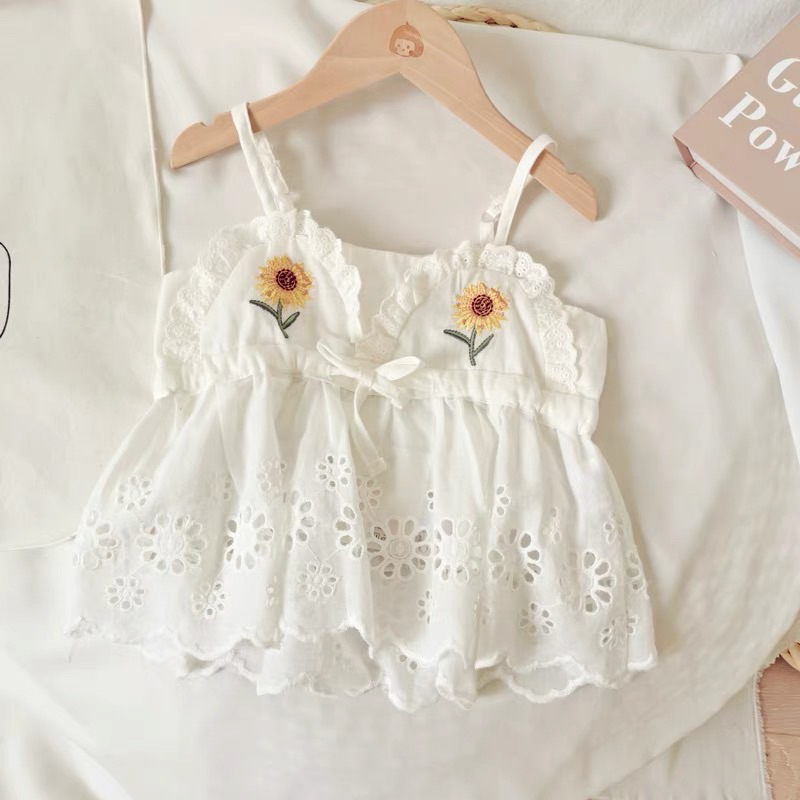 Little Moly SBC037 Setelan Sunflower Lace Anak Perempuan Korea Style Premium Import - Gambar 6