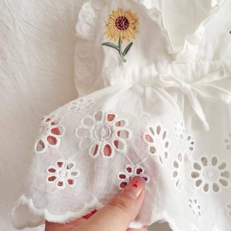 Little Moly SBC037 Setelan Sunflower Lace Anak Perempuan Korea Style Premium Import - Gambar 7