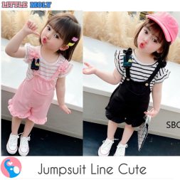 Jumpsuit Cute Line SBC006 - SBC007 I Setelan Jumpsuit Anak Perempuan Premium Import