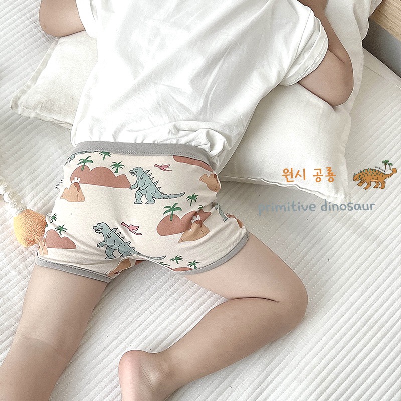 Little Moly CD001 Celana Dalam Jurrasic Anak Cowok Korea Premium Import 1 pack isi 3 pc - Gambar 4