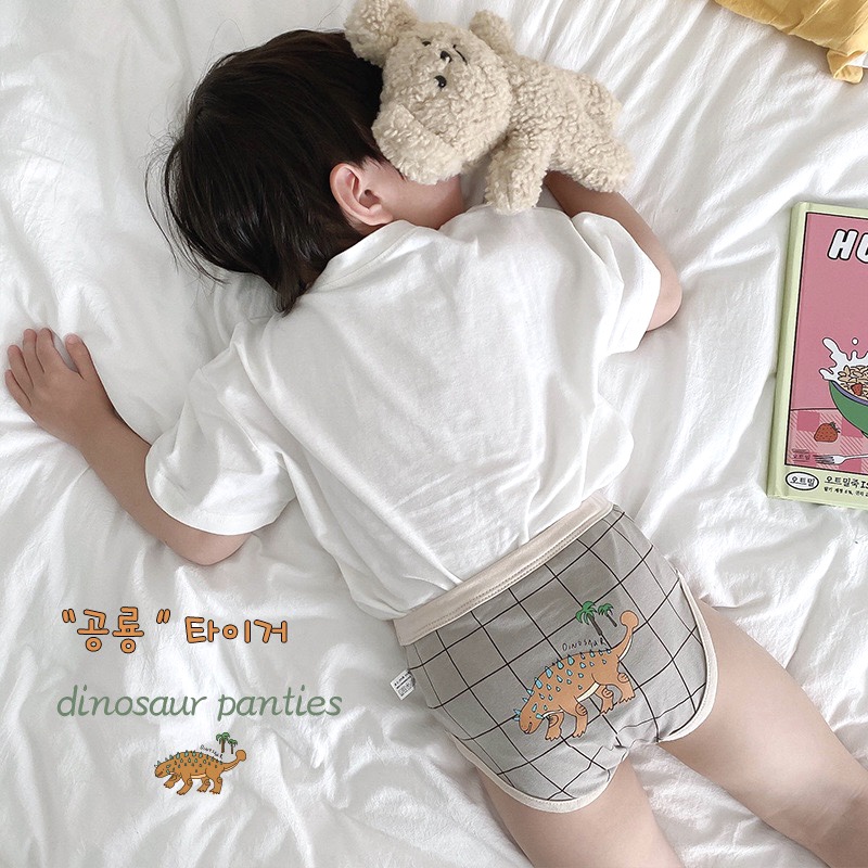 Little Moly CD001 Celana Dalam Jurrasic Anak Cowok Korea Premium Import 1 pack isi 3 pc - Gambar 7