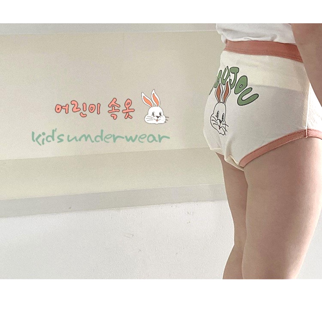 Little Moly CD005 Celana Dalam Jou Jou Bunny Anak Cewek Korea Premium Import 1 pack isi 3 pc - Gambar 3