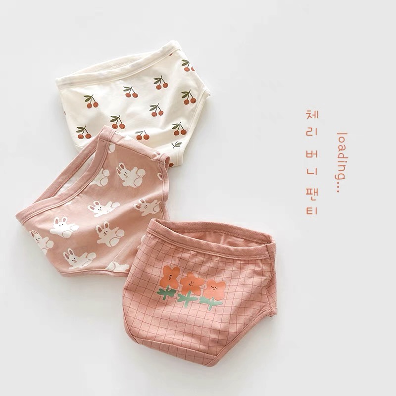 Little Moly CD005 Celana Dalam Jou Jou Bunny Anak Cewek Korea Premium Import 1 pack isi 3 pc - Gambar 5