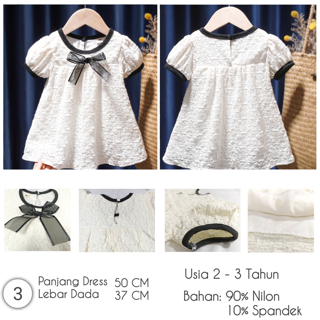 Little Moly Dress Rempel Cute Anak SD039 Premium Import - Gambar 4