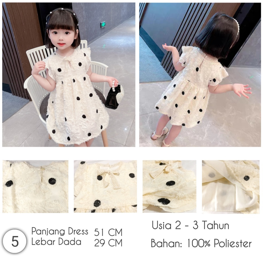 Little Moly Dress Rempel Cute Anak SD039 Premium Import - Gambar 6