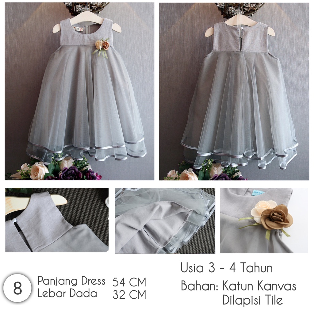 Little Moly Dress Rempel Cute Anak SD039 Premium Import - Gambar 9