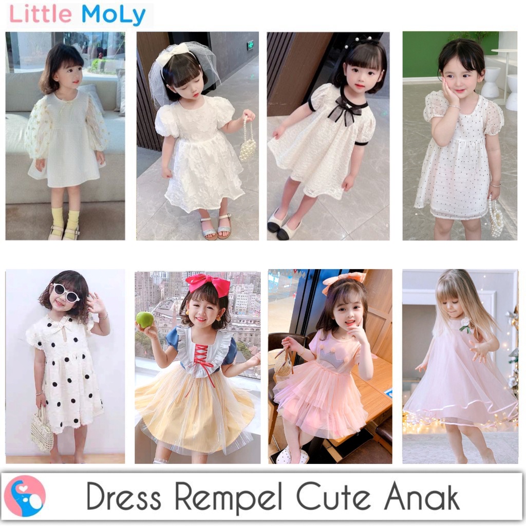Little Moly Dress Rempel Cute Anak SD039 Premium Import