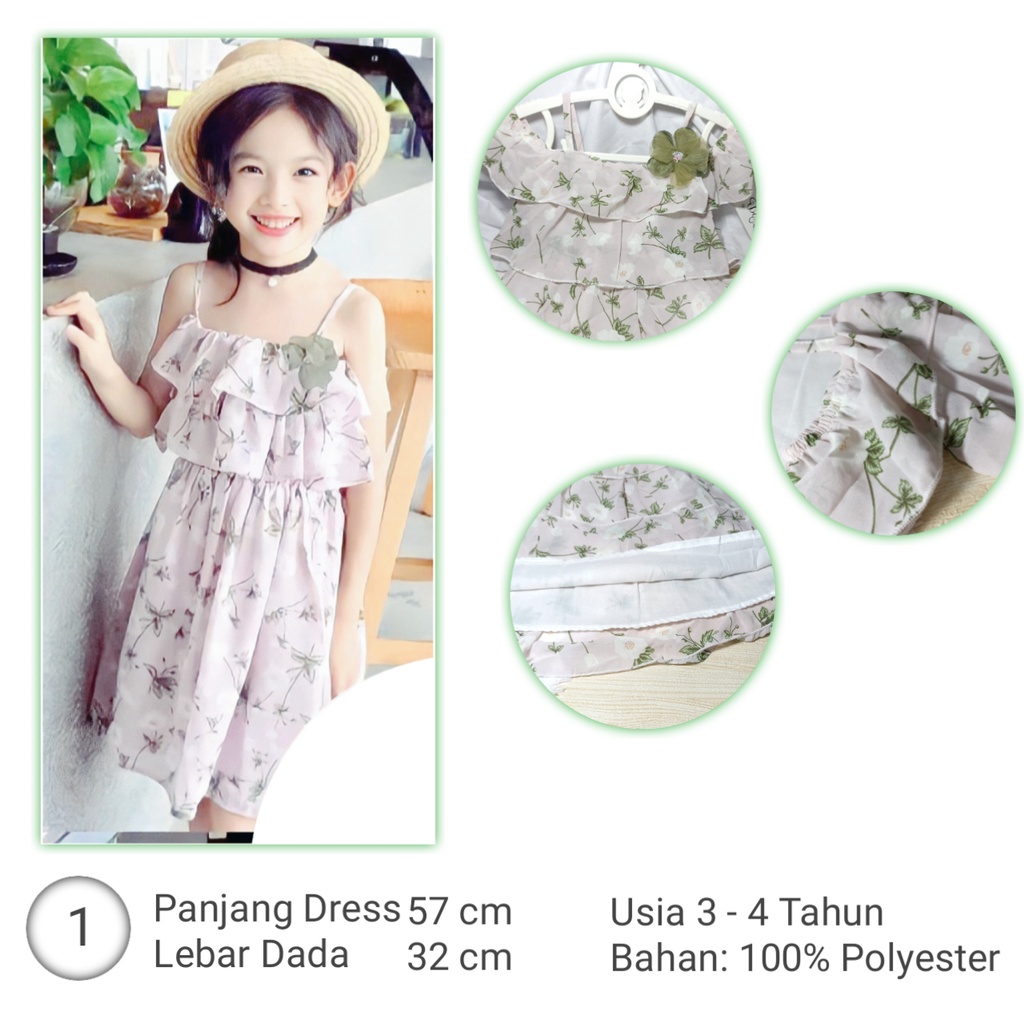 Dress Cute Anak Korea Style Premium Import SD057 - Gambar 6