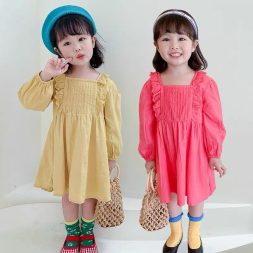 Dress Renda Lengan Panjang SD036 SD037 I Dress Anak Perempuan Import